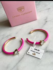 Orecchini Chiara Ferragni Cerchio Fucsia Cuore