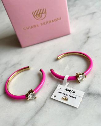 Orecchini Chiara Ferragni Cerchio Fucsia Cuore