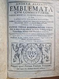 Libri antichi rari Dante Alciati Petrarca