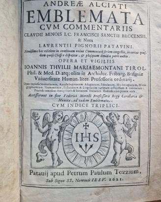 Libri antichi rari Dante Alciati Petrarca