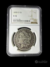 Dollaro Morgan 1890 O NGC F15