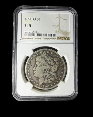 Dollaro Morgan 1890 O NGC F15