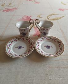 Coppia con Piattini in Porcellana Richard Ginori
