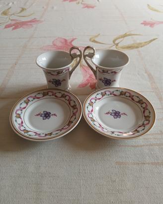 Coppia con Piattini in Porcellana Richard Ginori