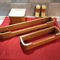 set accessori bagno in legno