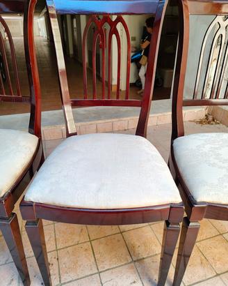4 sedie di pregio stile inglese 