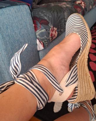 zara sandali zeppa  espadrillas