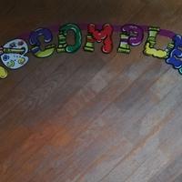 Decorazione scritta buon compleanno