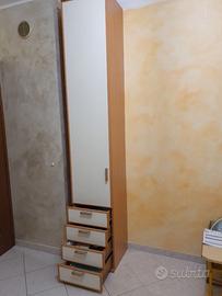COLONNA SINGOLA CON CASSETTI IN LEGNO