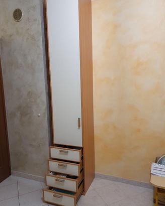 COLONNA SINGOLA CON CASSETTI IN LEGNO