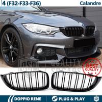 GRIGLIE Doppio Rene per BMW Serie 4 Nero Lucido