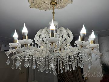 Lampadaio e due applique cristallo