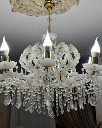 Lampadaio e due applique cristallo