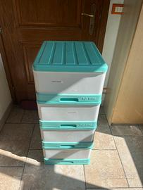 Armadietto plastica cassettoni