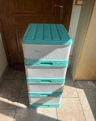 Armadietto plastica cassettoni