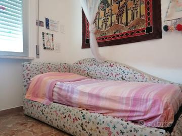 letto singolo con secondo letto estraibile