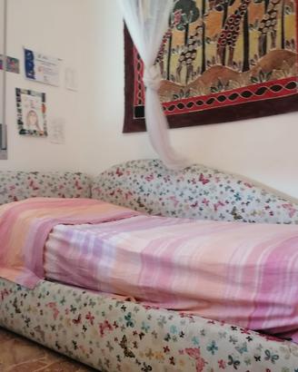 letto singolo con secondo letto estraibile