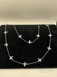 Graff Collana + Bracciale Farfalle e Brillanti oro