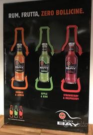 Insegna pubblicitaria BACARDI BAY in metallo NUOVA
