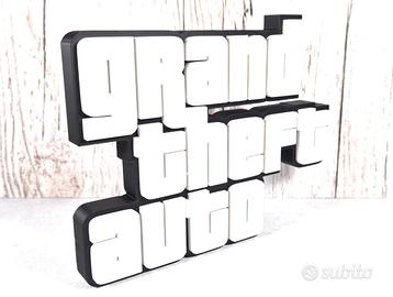 Grand Theft Auto Logo 3D – GTA Fan Art Decorazione