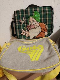 Borsa a tracolla Gola vintage grigio e giallo fluo