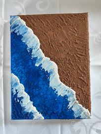 Quadro Mare Dipinto 18x24.