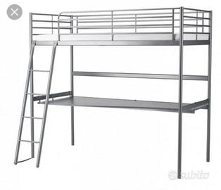 Letto Ikea Svarta di metallo grigio scuro