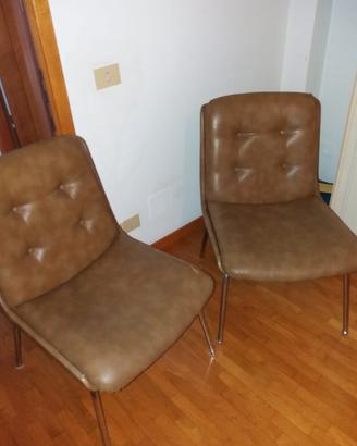 2 poltroncine in pelle sfoderabili perfette