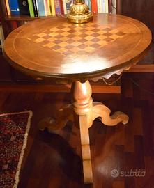 TAVOLO da gioco con scacchiera di metà 1800