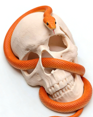 Teschio decorazione per Terrario Teca, spedisco