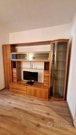 MOBILE TV VETRINA E CASSETTIERA IN LEGNO CILIEGIO