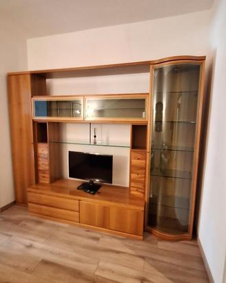 MOBILE TV VETRINA E CASSETTIERA IN LEGNO CILIEGIO