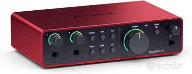Focusrite Scarlett 2i2 (4° gen.), come NUOVA