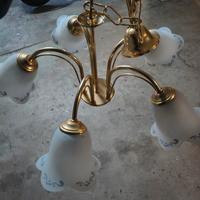 lampadario fiore perfettamente funzionante 