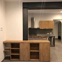 cucina legno e acciaio