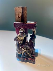 Antica Statua lignea cinese