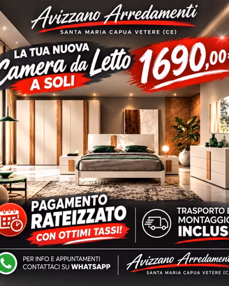 Camera da letto in Promozione 
