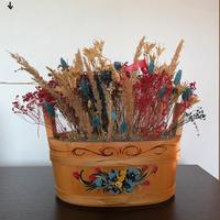 Cesto di legno per fiori, stile rustico