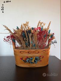 Cesto di legno per fiori, stile rustico