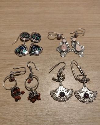 orecchini in argento provenienza africa