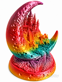 Castello Fantasy sulla Luna – Statua 3D in PLA Sil