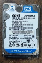 Hard disk hdd sata  250gb 2.5
