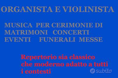 Organista e violinista Torino
