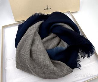 Foulard/Sciarpa Rolex Lana Blu/Grigia Originale