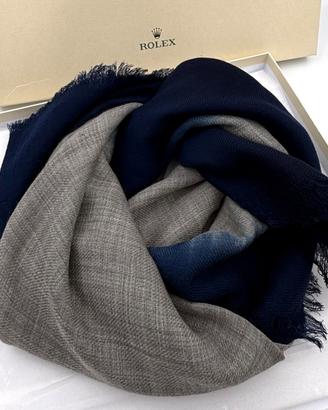 Foulard/Sciarpa Rolex Lana Blu/Grigia Originale