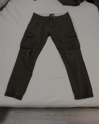 Pantaloni cargo uomo grigi - neri