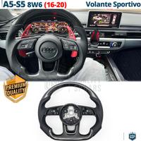 VOLANTE Sportivo Audi A5 S5 8W6 Carbonio e Pelle