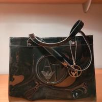Borsa Armani nero lucido