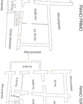 Casa indipendente su due livelli centro storico
