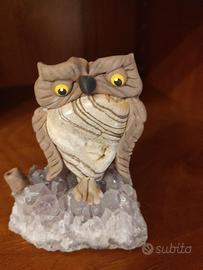 Gufetto per incenso in pietra di ametista